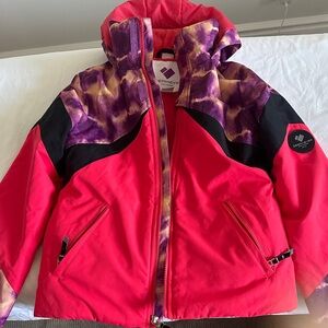 Obermeyer Kids Vibrant Pink and Purple Ski Jacket